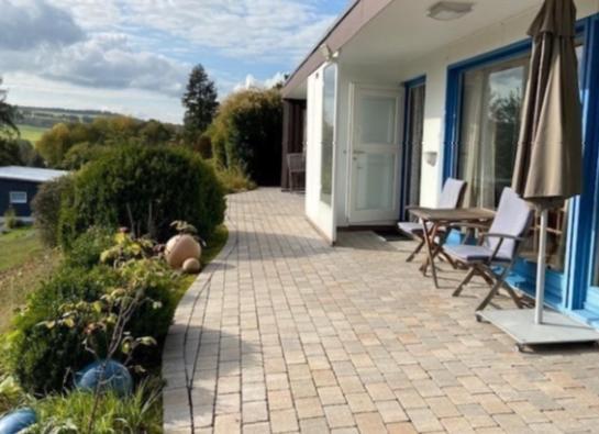 Idyllisch Wohnen Im Weserbergland - Bungalow Mit Phantastischer Aussicht Fuer 4 Personen Polle Εξωτερικό φωτογραφία