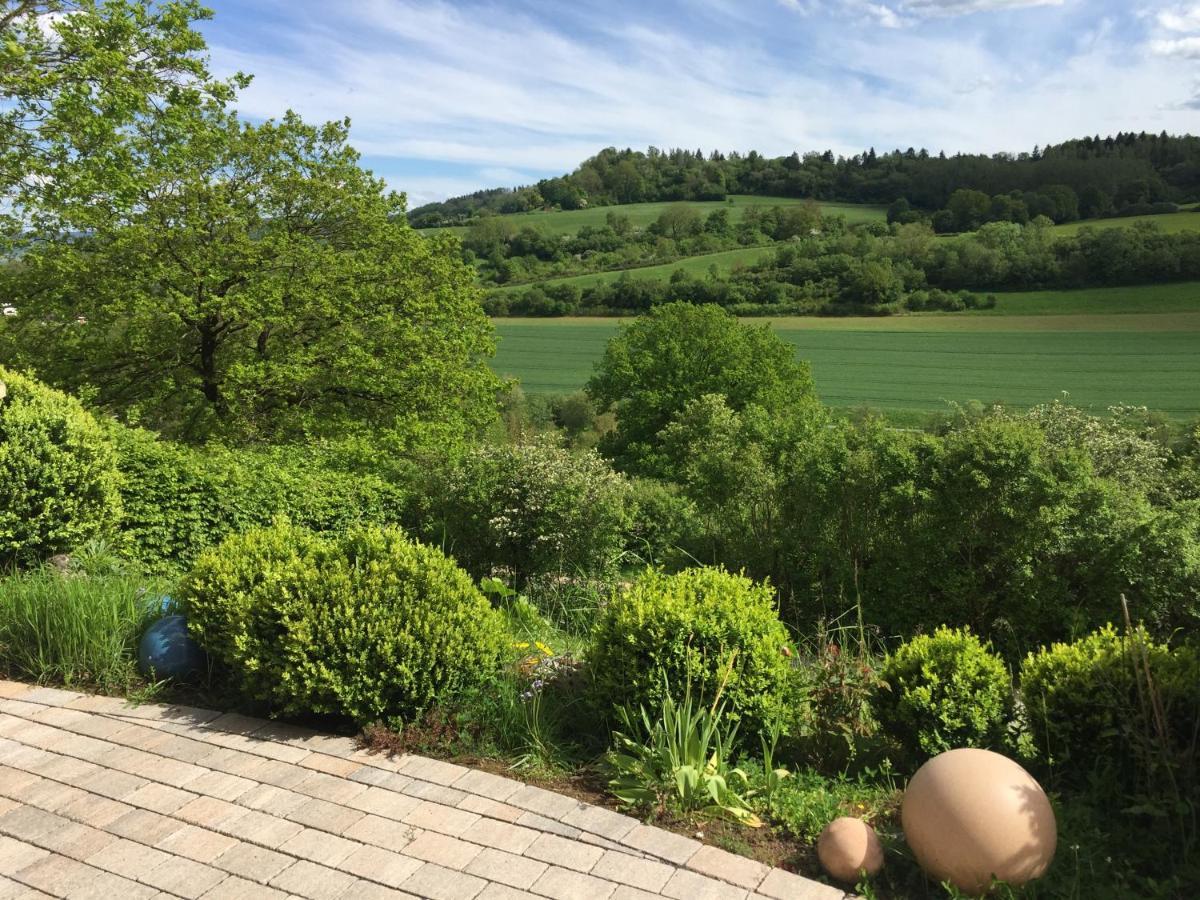 Idyllisch Wohnen Im Weserbergland - Bungalow Mit Phantastischer Aussicht Fuer 4 Personen Polle Εξωτερικό φωτογραφία
